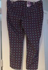 NWT Old Navy Womens 18 Blue Geometric Pattern Diva Stretch Skinny Ankle Pants — photo 2