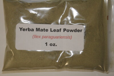 1 oz.  Yerba Mate Leaf Powder (Ilex paraguariensis)