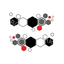 Honeycomb Graphics Stickers Vinyl Decal For Car Body Side Decoration Accessries