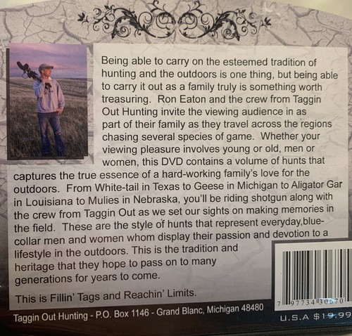 Fillin' Tags and Reachin' Limits DVD 100% Fair Chase Taggin Out Hunting - Picture 3 of 4