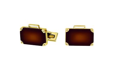 ST DUPONT MURDER ON THE ORIENT EXPRESS CUFFLINKS LIMITED EDITION 5586 GOLD