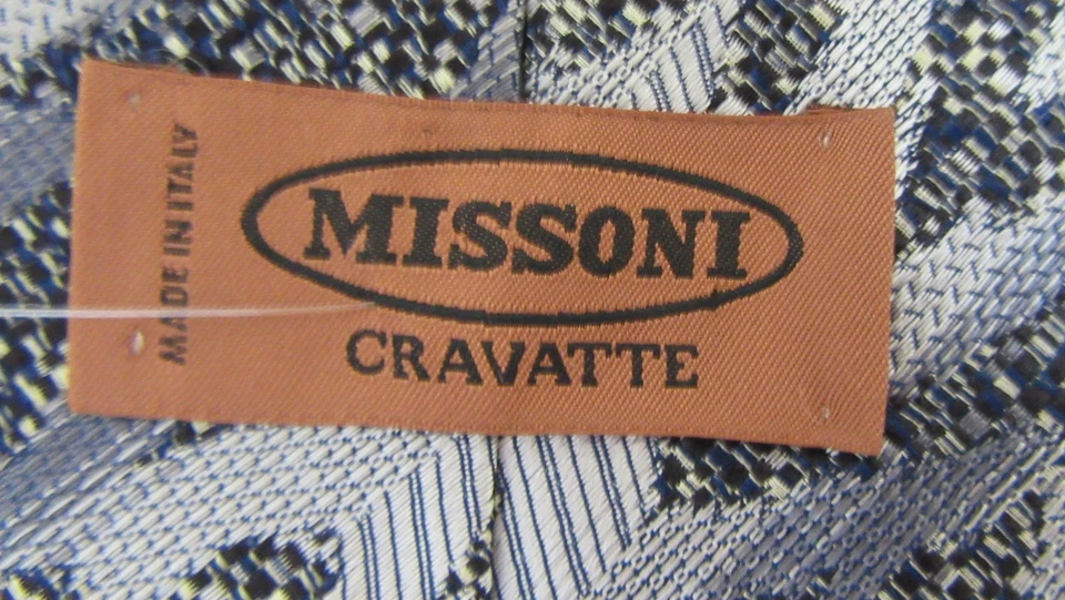Corbata de seda Missoni gris multi zig zag Foto 3 de 3