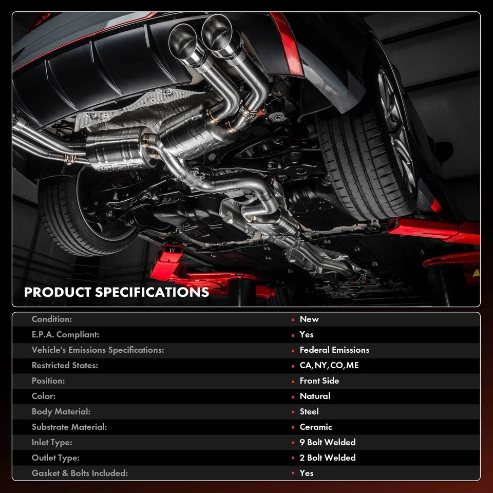 Convertidor catalítico delantero para Jeep Cherokee KL Compass Chrysler 200 Dodge Dart Foto 4 de 4