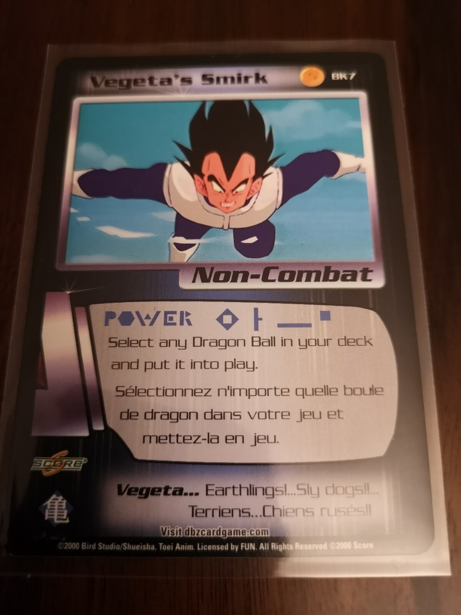 Vegeta's Smirk Dragon Ball Z DBZ CCG BK7 Rare Promo Burger King