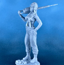 construction worker girl. Toy Soldiers 40   Resin Tabletop Miniature