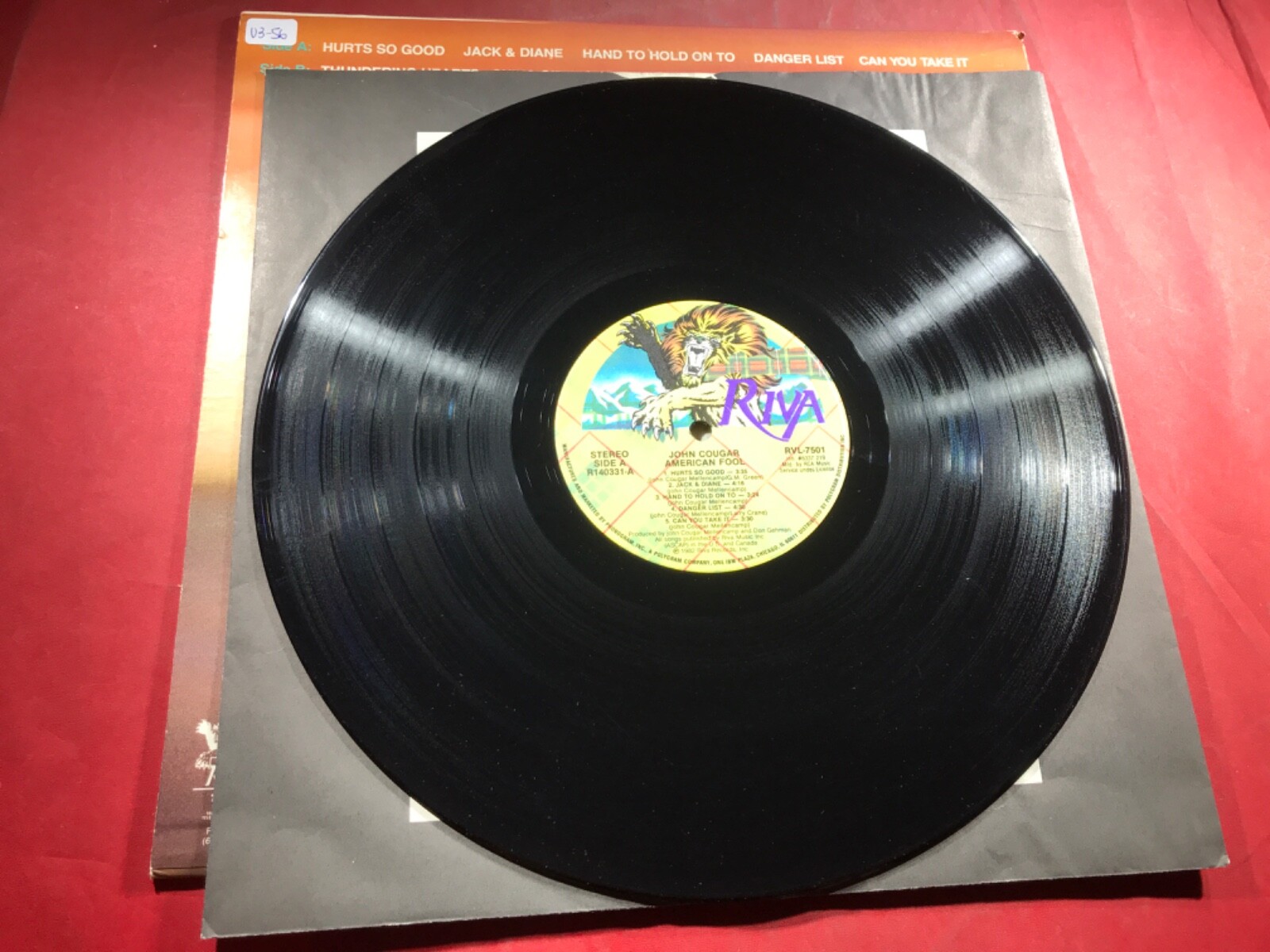 U3-58 JOHN COUGAR American Fool ... 1982 ... RVL-7501 thumbnail 3