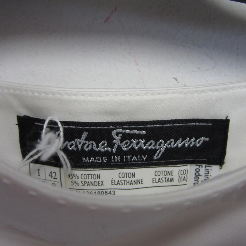 FALDA SALVATORE FERRAGAMO BLANCA ALGODÓN CON VOLANTES TALLA 8 Foto 3 de 3