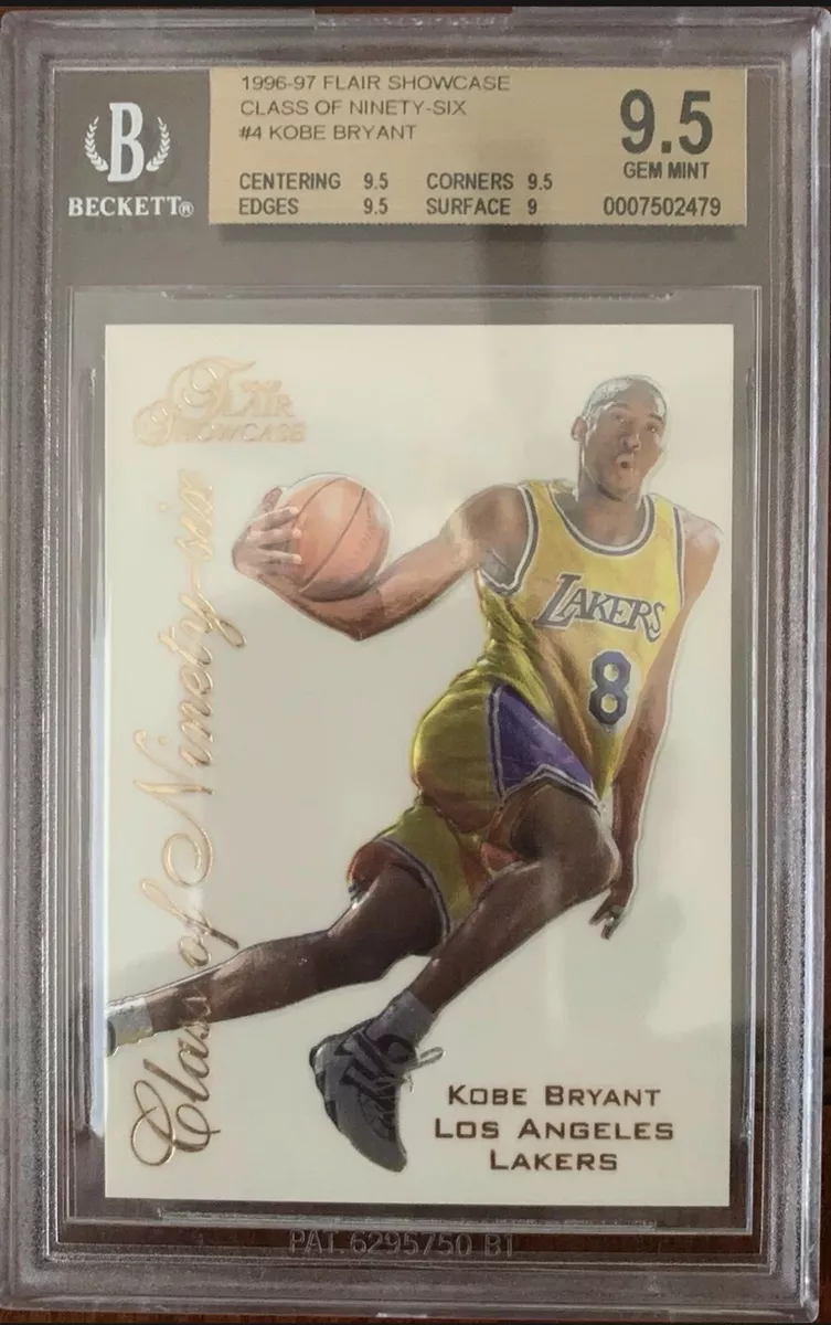 1996-97 Flair Showcase Class Of '96 Kobe Bryant ROOKIE RC #4 BGS 9.5 GEM MINT