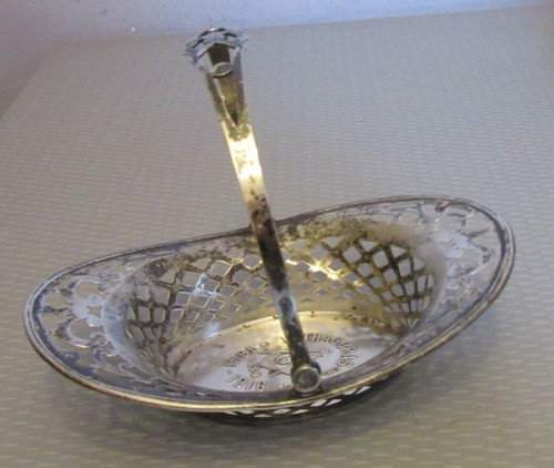 Antigua cesta masónica de plata esterlina 1916 Pitágoras miniatura 5" mango oscilante - Imagen 4 de 12