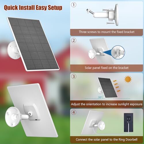 Solar Panel for Ring Doorbell,Solar Charger for Ring Video Doorbell