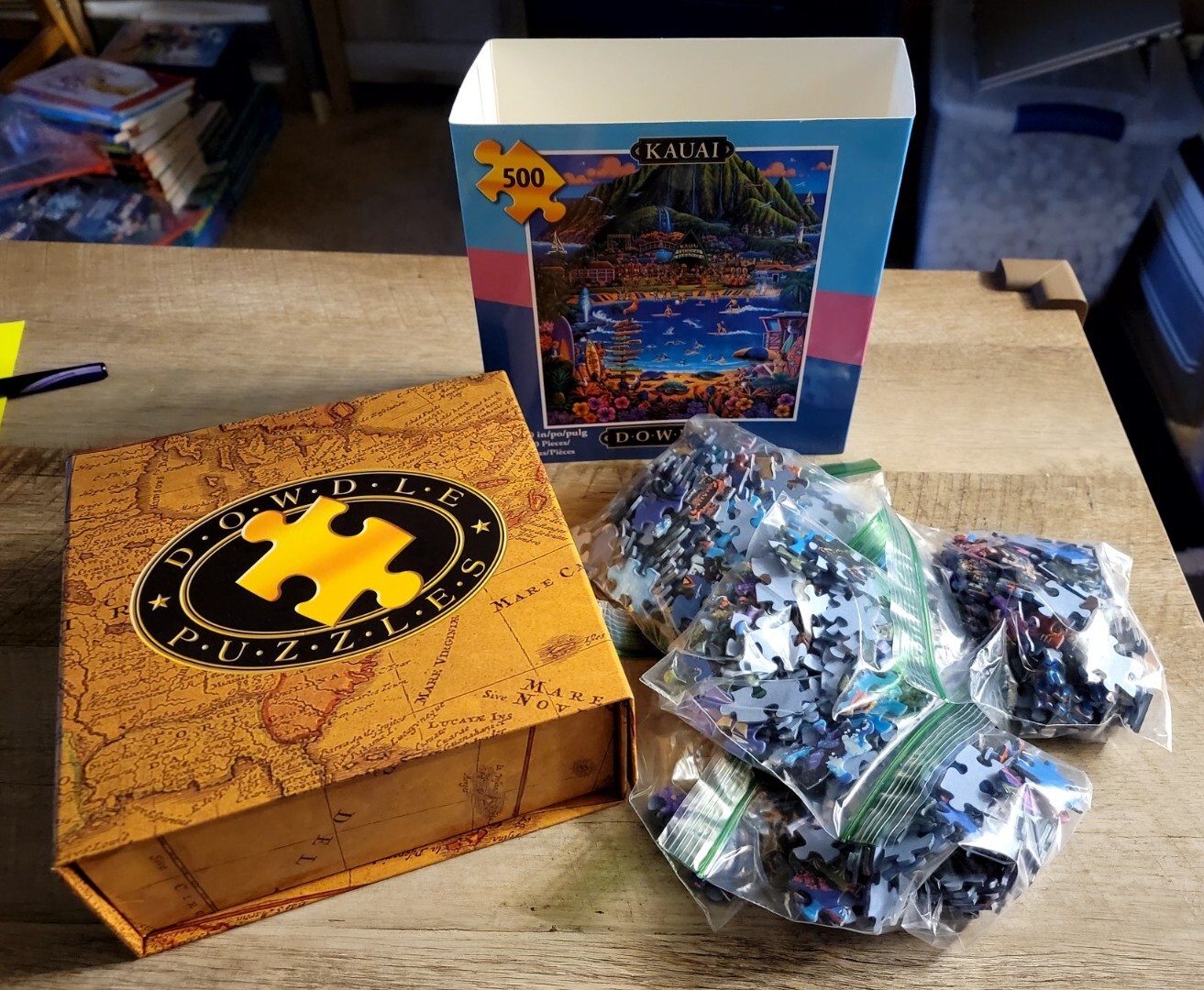 Kauai 500 Piece Jigsaw Puzzle Eric Dowdle Folk Art 16" x 20" Hawaii eBay