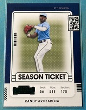 2021 Panini Contenders Season Ticket Randy Arozarena Tampa Bay Rays #32