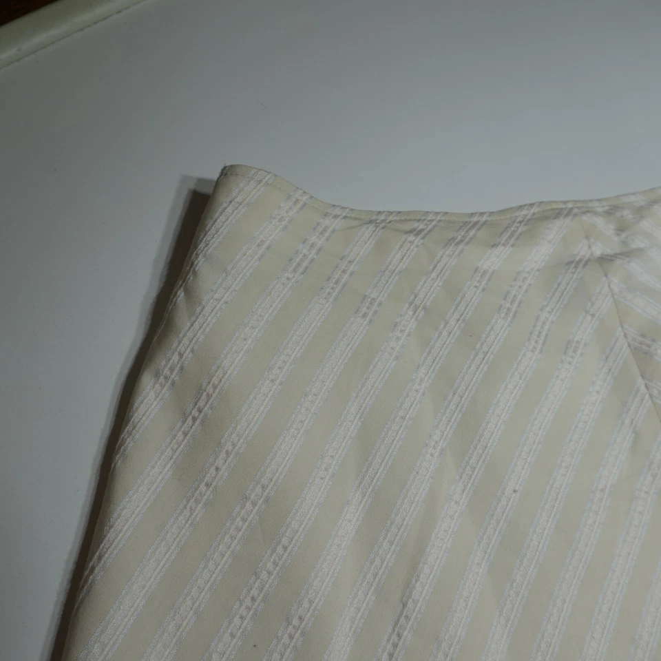 Falda Harve Benard Línea A Talla 16 Blanco Crema Diagonal Rayas Elastizada tiro Alto Foto 2 de 4