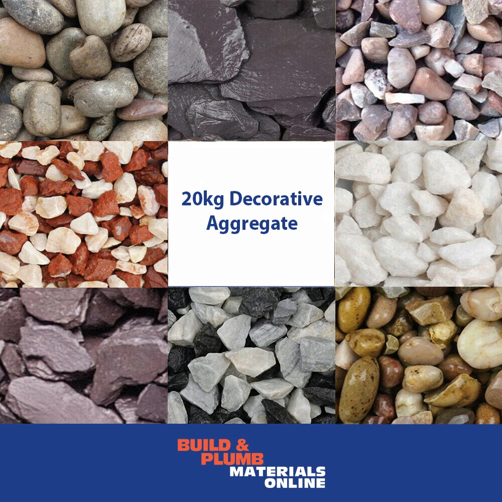 Decorative Aggregates Slate Chippings Gravel Pebbles Gardens 20 Kg