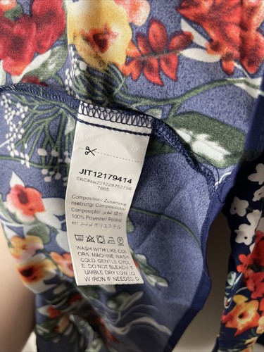 Neu mit Etikett Emery Rose Damenbluse Größe Large mehrfarbig 3/4-Ärmel 100 % Polyester - Bild 14 von 14