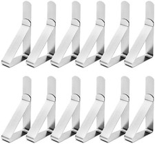 12 Pack Tablecloth Clips- Picnic Table Cloth Clips- Stainless Steel Table Cloth