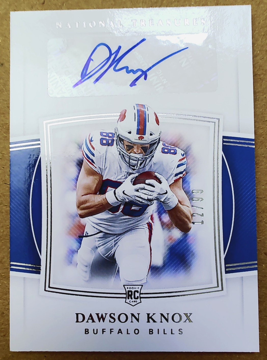 Dawson Knox Panini National Treasures #131 Signature