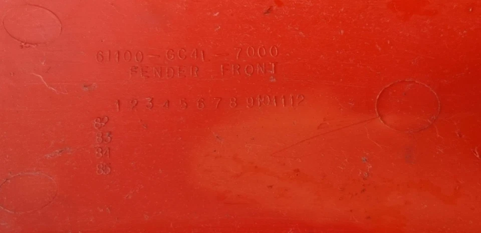 HONDA CR 60 R 1985 Front Fender Genuine Honda part garde boue avant - Photo 3/4