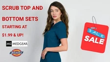 New Dickies / Medgear Scrubs Scrub Sets (Top & Bottom ) $1.99 & up!