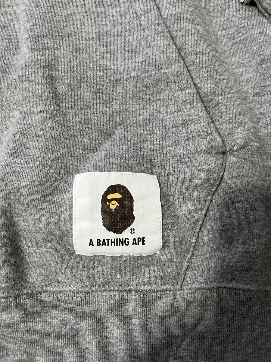 A Bathing Ape BAPE College Hoodie GREY | eBay