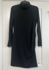 Banana Republic Women’s Black Long Sleeve Turtleneck Jersey Dress Size Medium
