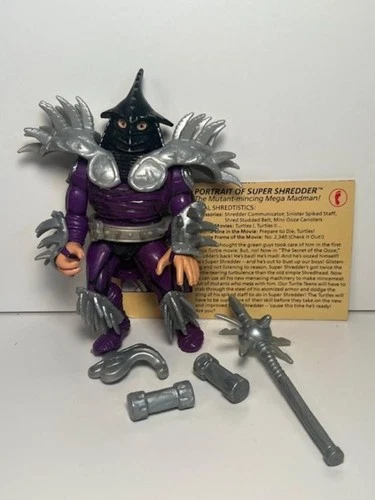 Vintage 1992 TMNT Super Shredder action figure complete
