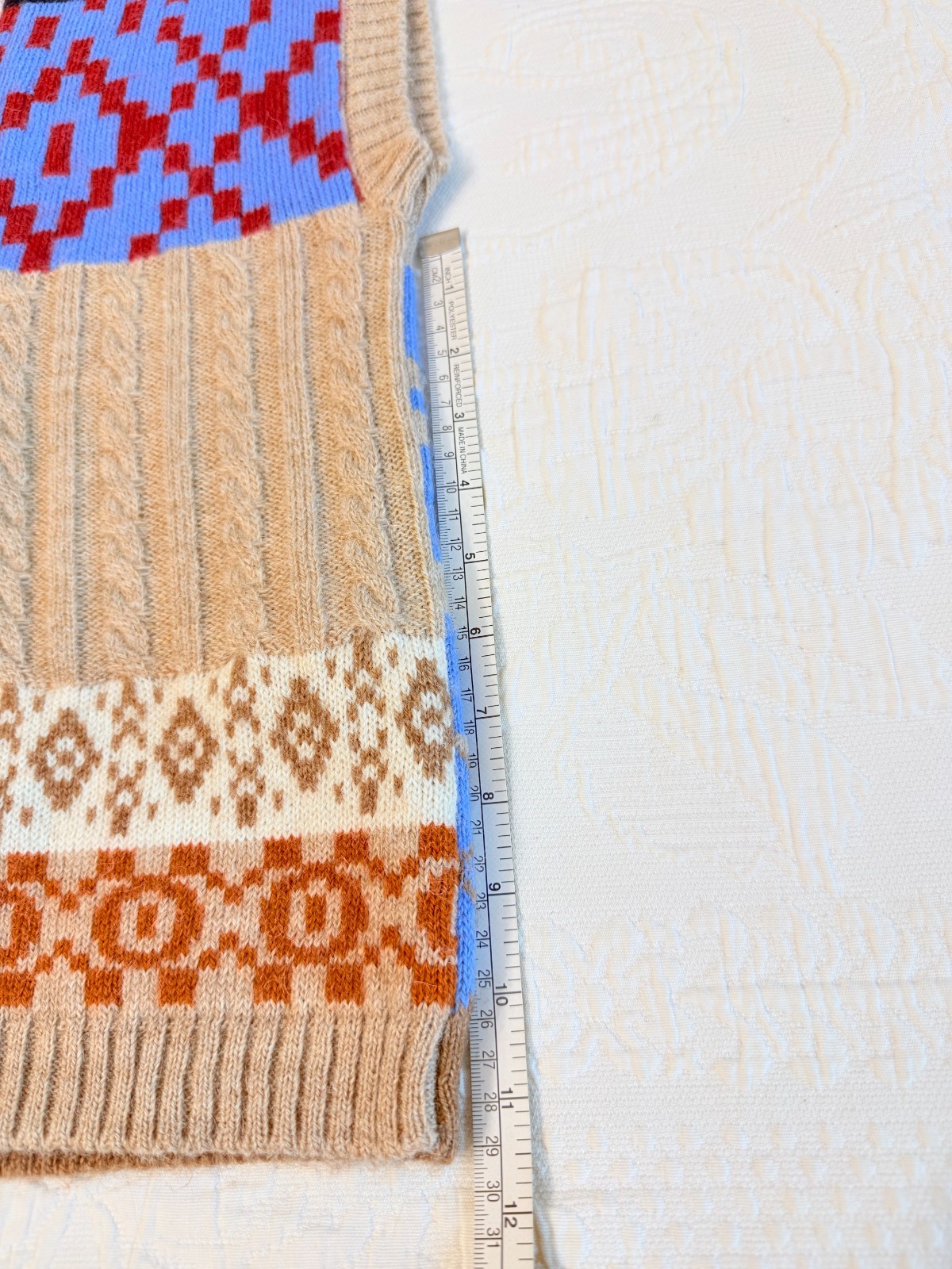 Weekend Max Mara patchwork women's wool knitted v… - image 16