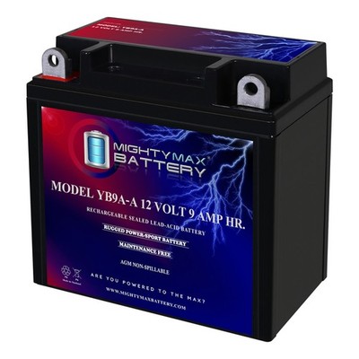 Mighty Max YB9A-A -12 Volt 9 AH, 130 CCA, Rechargeable Maintenance Free SLA AGM 