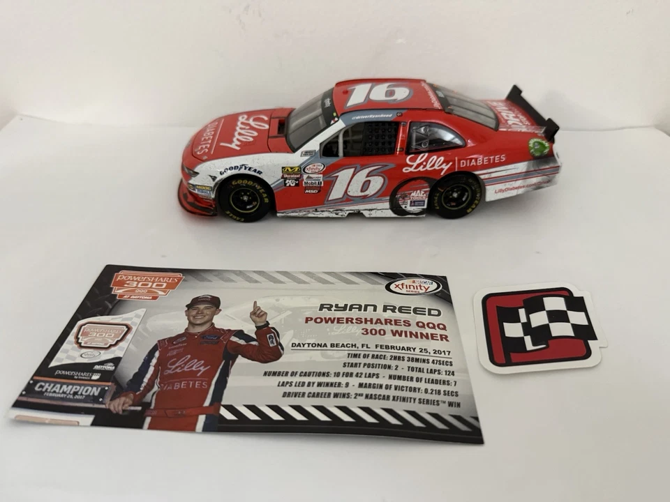 Ryan Reed #16 Asociación Americana de Diabetes/Lily 2017 Mustang Daytona victoria 1:24 Foto 2 de 4
