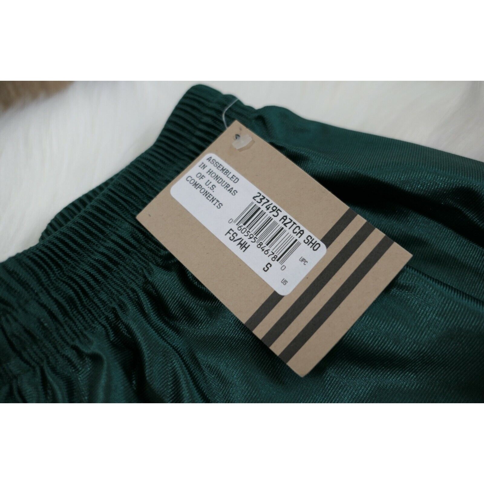 NWT Rare 90s Adidas Polyester Green White AZTECA Men's Small Soccer Shorts thumbnail 3