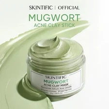 55gr SKINTIFIC Mugwort Clay Mask Anti-Aging Acne Pore Redness Oily Skin Barrier
