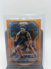2020 Panini Prizm Yetur Gross‑Matos Rookie Card #366 (Orange Disco / No Huddle)