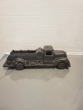 A C Williams? Cast Iron Fire Truck Euc Black Metal Heavy 