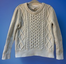 Baby Gap Toddler 2T Off White Cable Knit Long Sleeved Sweater Cotton Blend