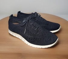Cole Haan Shoes Women  s 7.5B Knit Black Zerogrand Wingtip Oxford Lace-Up Crochet