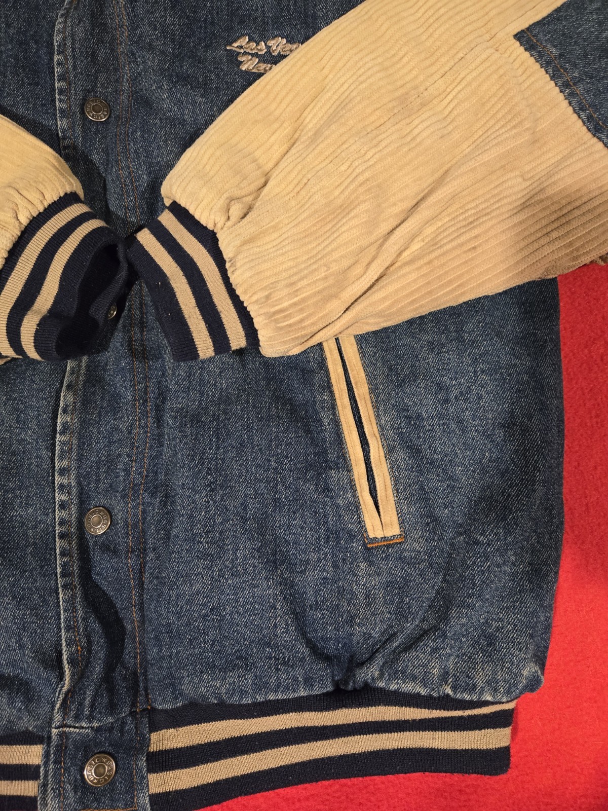 Vintage Basic Editions Denim Jacket With Corduroy… - image 5