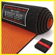 Oil Spill Mat - 64"x32" Garage Floor Mat for Under Car, 1/4" Thick