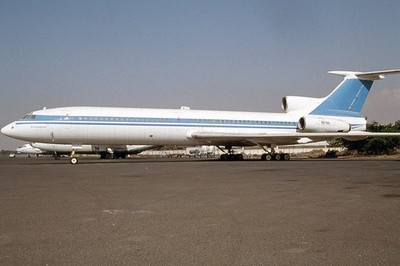 Flugzeugdia - 10 x Dias verschiedener Tupolew TU-154s (B013)