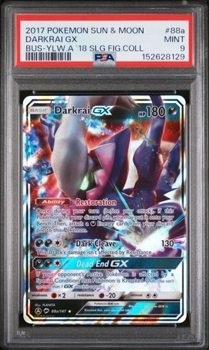 2017 POKEMON SUN & MOON BURNING SHADOWS 88a DARKRAI GX YELLOW A 2018 PSA 9
