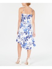 JUMP APPAREL Womens Hi-Lo Midi Dress Spaghetti Strap V Neck Cocktail