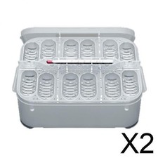 2X Reptile Incubator Incubator Incubator Container with Thermometer for 12 Eggs
