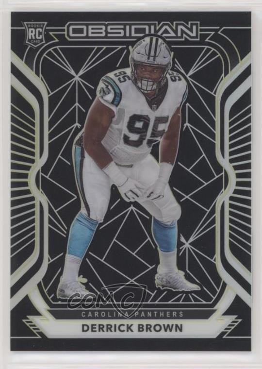 2020 Panini Obsidian Rookies Derrick Brown #151 Rookie RC 3l1