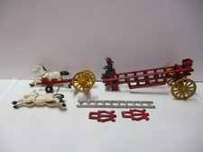Cast Iron Horse Drawn Ladder Fire Truck