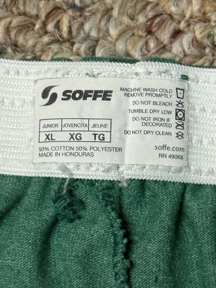 VINTAGE SOFFE Athletic Mini Shorts Adult Size XL Green Women’s Y2K 90s - Image 4 of 4