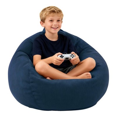 Bean Bag Chair Memory Foam Bean Bag Chairs for Kids/Teens with Filling Round ...