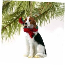 Foxhound Tiny Miniature One Christmas Ornament - Delightful!