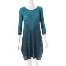 PLEATS PLEASE Overall handle one piece Long sleeve dress PP51-JH523 green 2