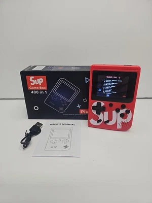 GAMEBOX SUP Plus Game Box 400 in 1 Plus Handheld Gamepad New Red