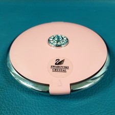 Pink Swarovski Crystal Round Light Up Compact...