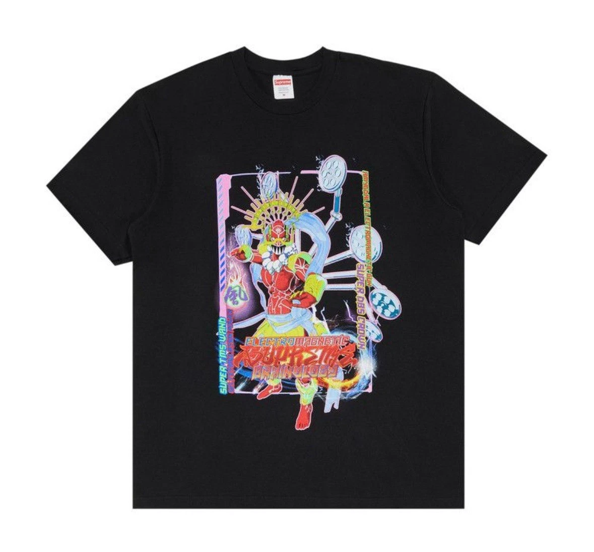 Tee shirt noir manches courtes homme Supreme électromagnétique taille M authentique